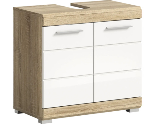 Xonox.home Waschbeckenunterschrank Lambada BxHxT 60 x 56 x 34 cm Frontfarbe weiss hochglanz