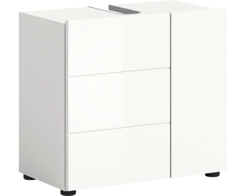 Xonox.home Waschbeckenunterschrank Vira BxHxT 60 x 56 x 32 cm Frontfarbe weiss hochglanz