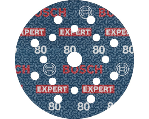 Bosch Schleifblatt für Exzenterschleifer 125 mm Korn 80 Gelocht 50 Stück