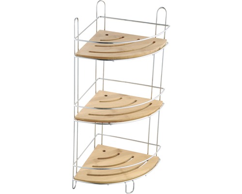 Duschregal Bambus Metall 485x19.5x19.5 cm