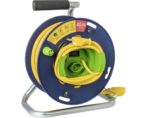 Kabelrolle Stero Loop Haspel 1+1xT13 blau gelb 40 m