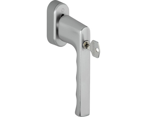 Hoppe Fenstergriff SecuForte 11712302 Hamburg 0700S/UD9020 Stiftlänge variabel 32-42 mm abschließbar inklusive Befestigungsschrauben und Schlüssel