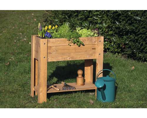 Hochbeet auf Stelzen dobar 80,3 x 40 x 78,4 cm braun