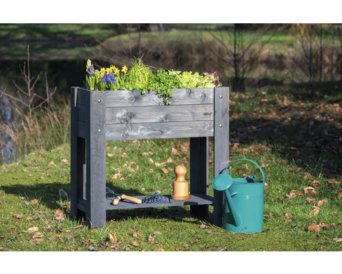 Hochbeet auf Stelzen dobar 80,3 x 40 x 78,4 cm anthrazit