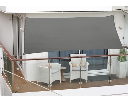 Balkonsonnensegel 1,4 x 2,7 m, aus wasser- und windabweisenden PES 200 g/m², anthrazit