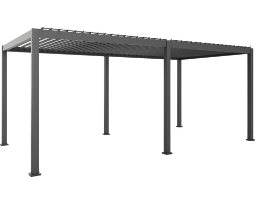 Pergola Mirador Deluxe111 Smart 3x6 inkl. elektrischem Motor für Lamellendach, LED Beleuchtung 300 x 600 cm anthrazit