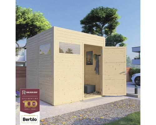 Gartenhaus Cubo 2 mit Fussboden 226 x 240 cm natur