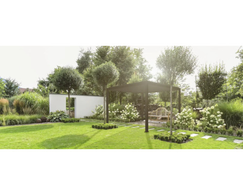 Pergola Mirador Deluxe 3x3.6 Pfostenstärke 11 x 11 cm 301,24 x 362,2 cm anthrazit