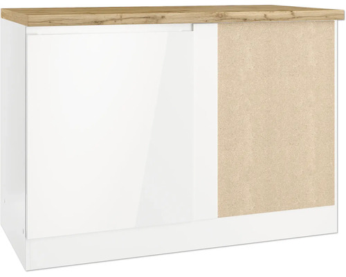 Eckunterschrank Held Möbel Kiel BxHxT 120x86x60 cm Frontfarbe weiss Korpusfarbe weiss