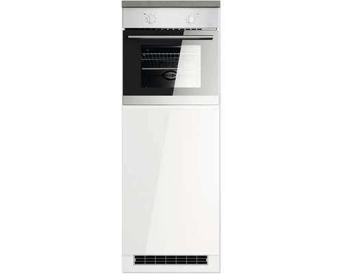 Backofenhochschrank mit Tür Held Möbel Kiel BxHxT 60x166x60 cm Frontfarbe weiss Korpusfarbe weiss