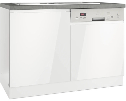 Spülenschrank Held Möbel Kiel BxHxT 120x86x60 cm Frontfarbe weiss Korpusfarbe weiss