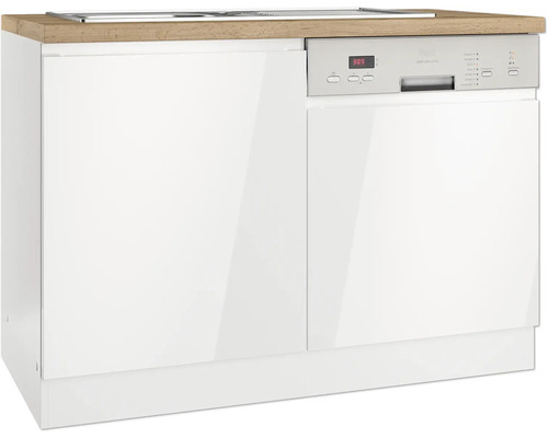 Spülenschrank Held Möbel Kiel BxHxT 120x86x60 cm Frontfarbe weiss Korpusfarbe weiss