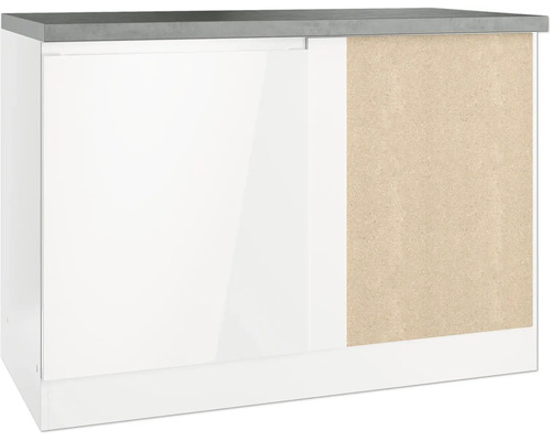 Eckunterschrank Held Möbel Kiel BxHxT 120x86x60 cm Frontfarbe weiss Korpusfarbe weiss