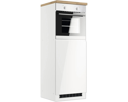 Backofen/Kühlumbauschrank für 88er Einbaukühlschrank Held Möbel Kiel BxHxT 60x166x60 cm Frontfarbe weiss Korpusfarbe weiss
