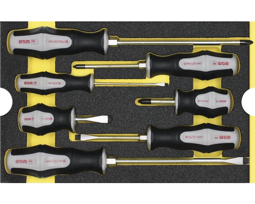 WGB Moduleinlage Schraubendreher 268 x 38 x 171 mm schwarz 7-tlg