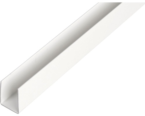 U-Profil weiss 21 x 20 x 1 x 1 mm 2,6 m