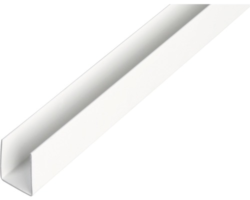 U-Profil weiss 10 x 10 x 1 x 1 mm 2,6 m