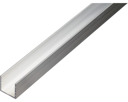 U-Profil Aluminium silber 20 x 10 x 1,5 x 1,5 mm 2,6 m