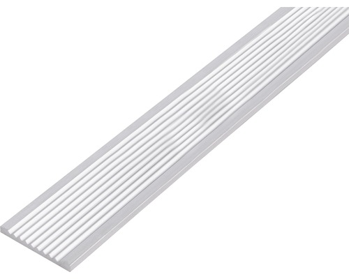ALBERTS Flachstange Aluminium silber eloxiert geriffelt 40 x 3 mm 1 m