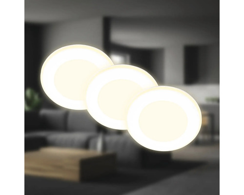 Einbauleuchten Gima 3 x LED 4,9 W weiss