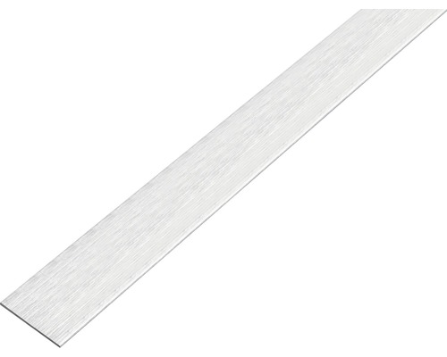 ALBERTS Flachstange Aluminium edelstahldesign hell selbstklebend 25 x 2 mm 1 m