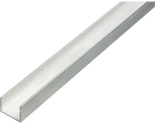 U-Profil Aluminium natur 15 x 10 x 1,5 mm 2,6 m