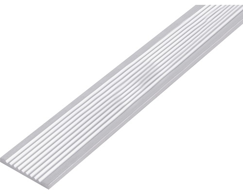 ALBERTS Flachstange Aluminium natur geriffelt 40 x 3 mm 1 m