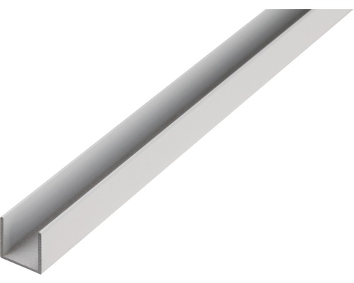 ALBERTS U-Profil Aluminium silber 8 x 8 x 1 mm 2,6 m