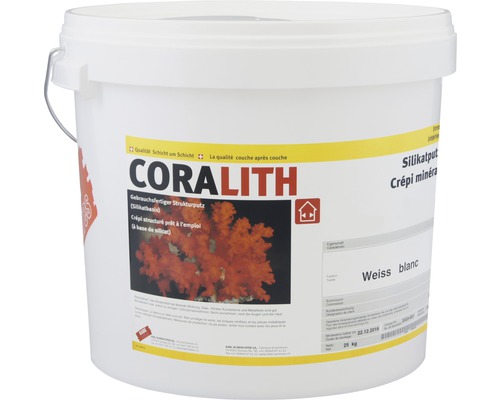 KABE Silikatputz Coralith Rustik fein weiss 25 kg