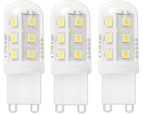 LED-Lampe G9 2,2 W klar 250 lm 2700 K warmweiss 3 Stück