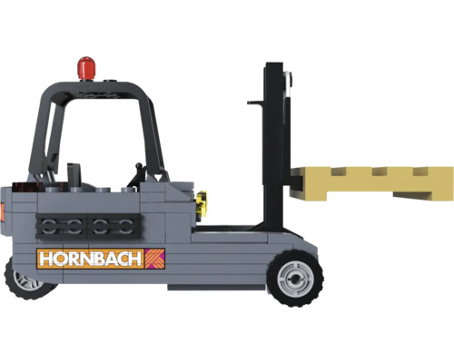 HORNBACH Brick Set High Rack Forklift Hochregalstapler Gabelstapler Klemmbausteine 137x64x84 mm