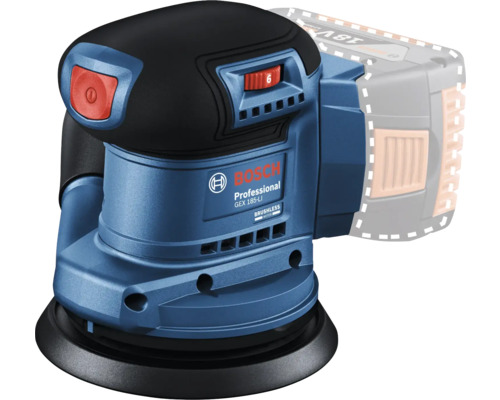 Bosch Professional Akku-Exzenterschleifer GEX 185-LI ohne Akku und Ladegerät