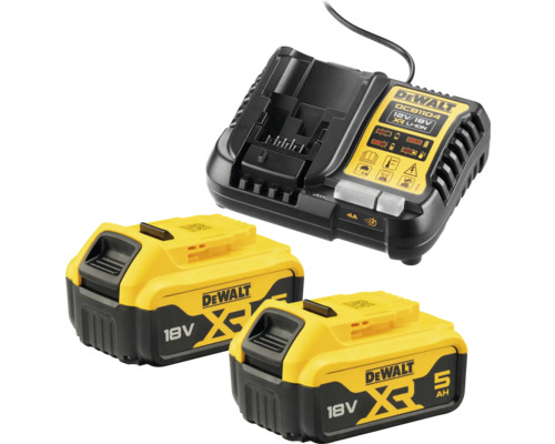 DeWalt Akkus und Ladegerät-Set DCB1104P2 inklusive 2 Akkus 18 V 5Ah