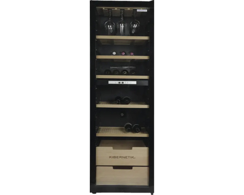 Kibernetik WKH448D Weinklimaschrank BxHxT 59.5x184.5x68 cm schwarz 111394