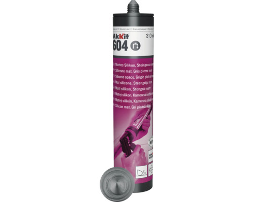 Akkit 604 Sanitär Silikon steingrau matt 310 ml