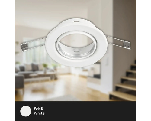 Einbauleuchten Ring für 1 x GU10 Ø 8,6 cm weiss