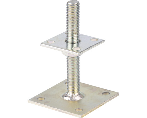ALBERTS I-Pfostenträger zum Aufschrauben verstellbar 30-150 mm 70 x 70 mm galvanisch verzinkt dickschichtpassiviert
