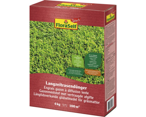 Langzeit-Rasendünger FloraSelf Select 4 kg / 100 m² mineralischer Dünger