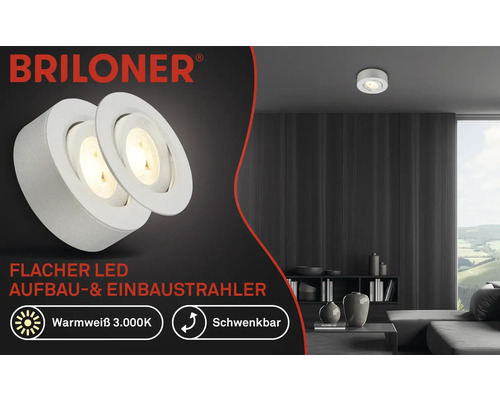 Ein-/Aufbauleuchte 1 x LED 4,9 W chrom matt