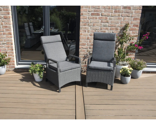 Hochlehner-Sessel-Set Dallas von bellavista - Home&Garden grau