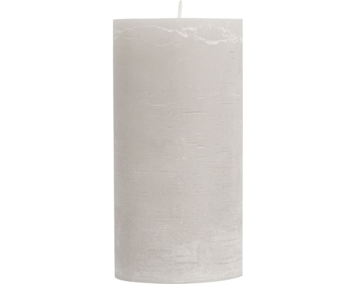 Zylinderkerze raureiff 10x20 cm weiss