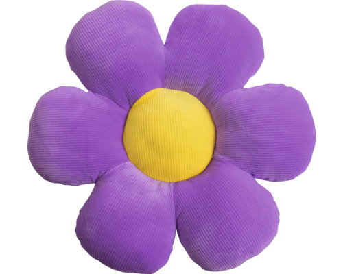 Dekokissen Blume lila gelb Ø 50 cm