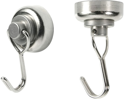 Magnethaken Twister silber Ø 25 mm 2er-Set