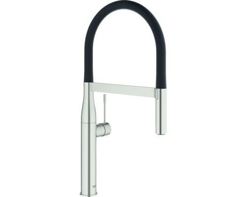 Küchenarmatur mit flexiblen Auslauf GROHE Essence supersteel matt 30294