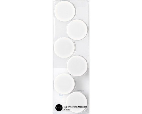 Magnete weiss Ø 2 cm 6er-Set