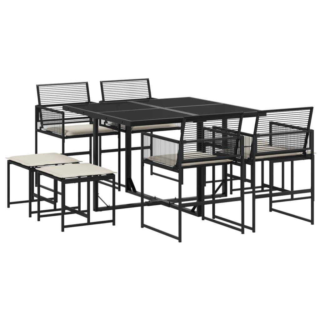 Garten essgruppe poly-rattan