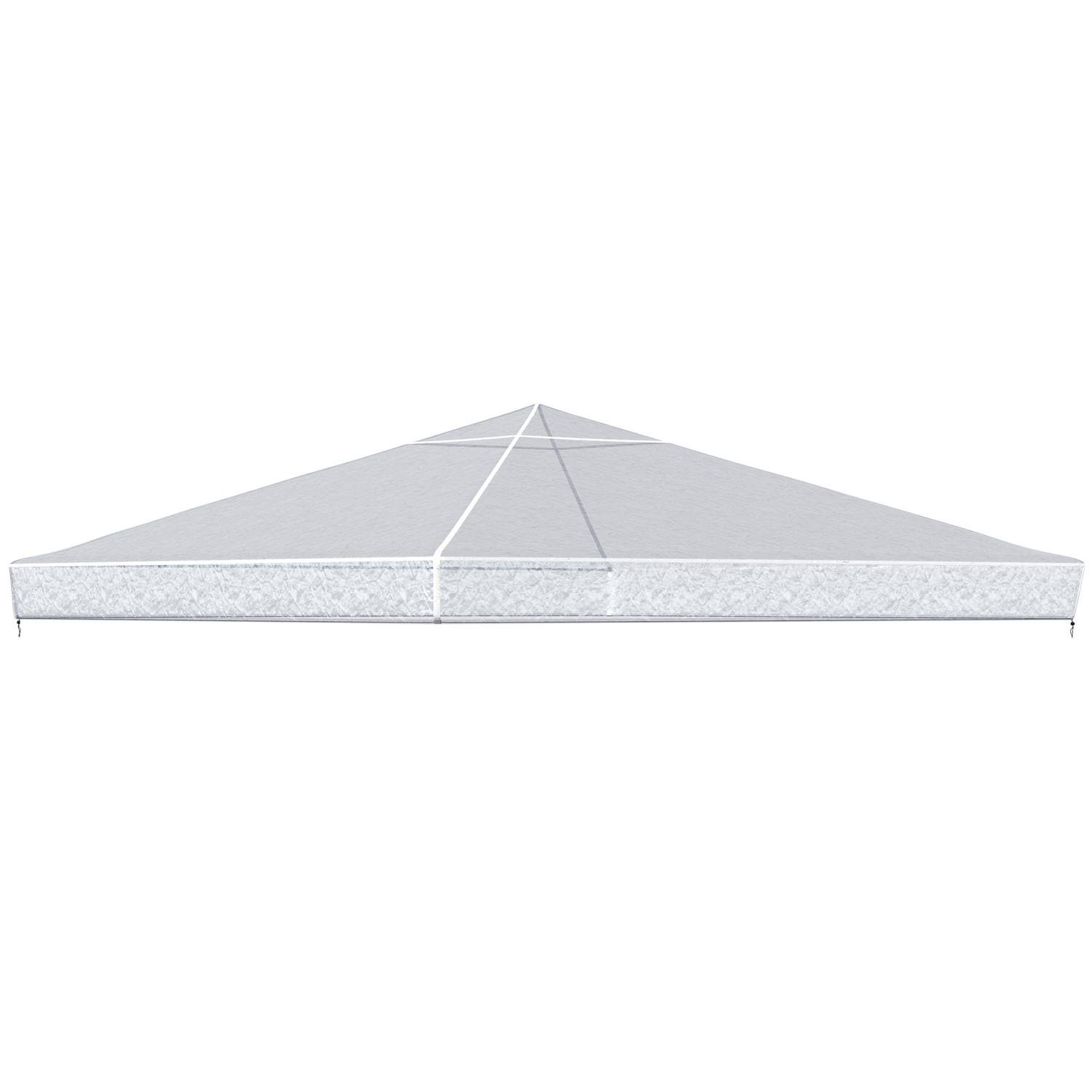 Abdeckung Pavillon 3x3m, wasserdicht stabil Winterfest Schutzhaube, Pavillondach Ersatzbezug für Gartenpavillon, Ersatzdach Regenschutz Plane für Gartenzelt, Transparent Aosom
