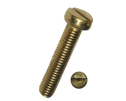 Zylinderschraube mit Schlitz 3x10 mm Messing DIN 84 100 Stück