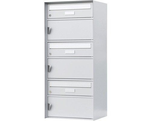 Huber Briefkasten Genève 3er-Gruppe reinweiss 418x913x303 mm