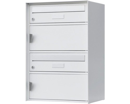 Huber Briefkasten Genève 2er-Gruppe reinweiss 418x612x303 mm